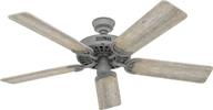 🔵 hunter fan company 51123 hunter original 52-inch ceiling fan in matte silver логотип