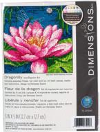 🧵 dimensions needlepoint kit: dragon lily design [5''x5''] - create stunning handmade artwork! logo