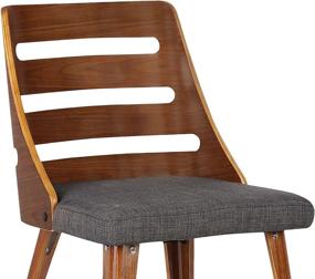 img 2 attached to Modern Charcoal Fabric Dining Chair 🪑 with Walnut Wood Finish by Armen Living Storm