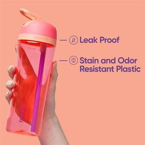 img 1 attached to 💦 Owala Flip Tritan Water Bottle: 25 oz with Straw and Locking Lid, Smooshed Blueberry - Stay Hydrated On-the-Go!