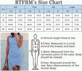 img 1 attached to Стильное женское платье-бодикон: BTFBM повседневное платье с круглым вырезом и защипами без рукавов 2021.