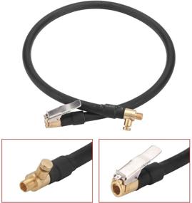 img 2 attached to 🚗 Wikkiv Car Air Rubber Hose Tire Inflator Hose - Self-Locking Tube for Standard Fine Thread 0.305" x 32TPI Air Compressor Pump - Compatible with EPAuto, AstroAI, JACO, DBPOWER, Mbrain, Audew