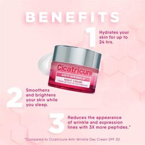 img 3 attached to CICATRICURE Night Face Cream: Discover the Power of Anti-Wrinkle - 1.7 fl oz.