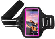 📱 quanfun armband for cell phone: fingerprint touch, key holder | 5.5" to 6.5" | galaxy s10/s9/s8/s20/note 9/8/7 | running, workout, sports logo