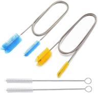 🐠 2-pack aquarium cleaning kit with 61-inch stainless steel springs | flexible drain brush, double-ended hose pipe, and 2 straw cleaning brushes | ideal for fish tanks, household, and kitchen washing tools logo