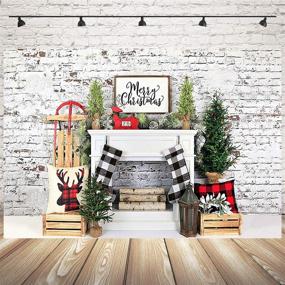 img 1 attached to 🎄 Mocsicka Christmas Backdrop - 7x5ft Vinyl, Christmas Tree Socks Fireplace Photo Studio Backdrop, Xmas Party Photography Background for Pictures