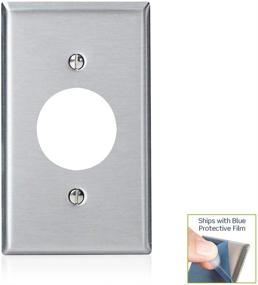 img 2 attached to 🔌 Leviton 84004-40 Stainless Steel Wallplate, 1-Gang, Single 1.406-Inch Hole, Receptacle Device Mount, Standard Size