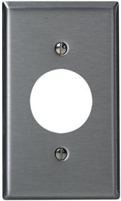 img 3 attached to 🔌 Leviton 84004-40 Stainless Steel Wallplate, 1-Gang, Single 1.406-Inch Hole, Receptacle Device Mount, Standard Size