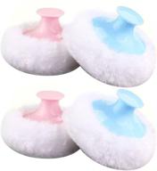 👶 healifty powder puff baby body powder puff set - 4pcs with handle for gentle infant care logo