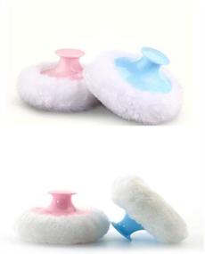 img 3 attached to 👶 Healifty Powder Puff Baby Body Powder Puff Set - 4PCS with Handle for Gentle Infant Care