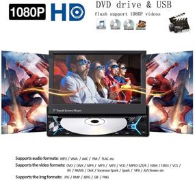 img 2 attached to 🚗 CAMECHO Android 10.0 Одинарный автомагнитола: Bluetooth DVD/CD-плеер, сенсорный экран 7", GPS, WiFi, Mirror Link, FM/AM, USB/SD, камера заднего вида