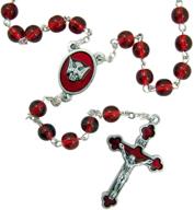 confirmation glass rosary clear keepsake logo