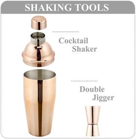 img 1 attached to 🍸 Rose Gold Bartender Kit with Stand - VG Bar Set Cocktail Shaker Set, Decorative Bar Tools and Drink Mixer - 14+1 Piece Cocktail Set