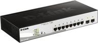 d-link 8-port poe+ smart managed gigabit ethernet switch with 2 sfp ports and 65w poe budget (dgs-1210-10p) logo