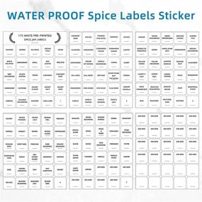 img 1 attached to 🌱 20 Pcs of 3.5 fl.oz Glass Spice Jars with Bamboo Airtight Lids and 175 Printed Spice Labels Sticker - Small Food Storage Containers for Pantry Spice, Herbs, Tea, Spice Rack Organization (20 Pcs - 100 ml)