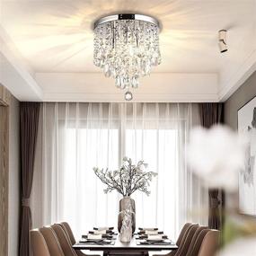 img 1 attached to NSRCE Chandelier，10 Fixture，3 Light，Crystal Bedroom，Foyer，Hallway，Girls Room，Entryway