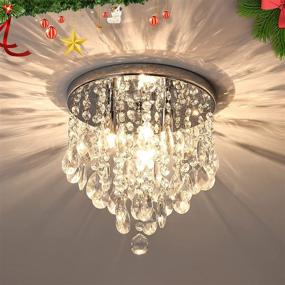 img 4 attached to NSRCE Chandelier，10 Fixture，3 Light，Crystal Bedroom，Foyer，Hallway，Girls Room，Entryway