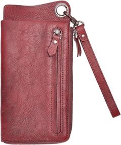 img 3 attached to ZLYC Vintage Handmade Detachable Wristlet Women's Handbags & Wallets - Wallets for Timeless Style and Practicality