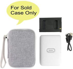 img 3 attached to 📸 CO2CREA Ash White Hard Travel Case + Inside White Replacement for Fujifilm Instax Mini Link Smartphone Printer