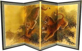 img 2 attached to Oriental Furniture Gold Leaf Tigers