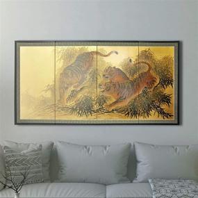 img 1 attached to Oriental Furniture Gold Leaf Tigers