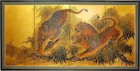 img 3 attached to Oriental Furniture Gold Leaf Tigers