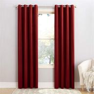 🌞 energy efficient red sun zero barrow grommet curtain panel - 54" x 84 logo