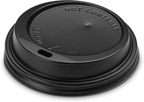 img 4 attached to ☕️ Resealable Dome Lids for Black Disposable Coffee Cups (1000 Lids) – Perfect for Hot or Cold Beverages, Fits 10 oz, 12 oz, 16 oz, 20 oz Cups – Ideal for Travel, Coffee Shops, and Take-Out