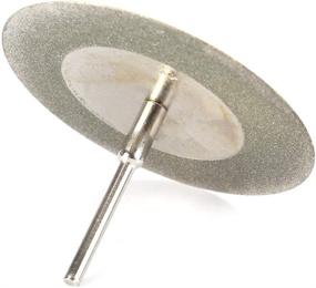 img 1 attached to 5-Piece Set of 60mm Diamond Coated Cutting Disc Cut Off Wheels with Mandrel Shank - Ideal for Rotary Tool Cutting, Polishing Glass Tiles, Marble, Plastic, and Jade (60mm)