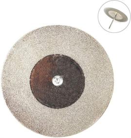 img 3 attached to 5-Piece Set of 60mm Diamond Coated Cutting Disc Cut Off Wheels with Mandrel Shank - Ideal for Rotary Tool Cutting, Polishing Glass Tiles, Marble, Plastic, and Jade (60mm)