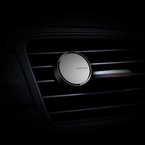 img 4 attached to 🚗 DEMUR Car Air Freshener: Sleek Minimalist Aluminum Alloy Round Box, Long-lasting Scent for up to 40 Days - Titanium Gray