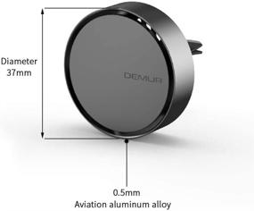 img 3 attached to 🚗 DEMUR Car Air Freshener: Sleek Minimalist Aluminum Alloy Round Box, Long-lasting Scent for up to 40 Days - Titanium Gray