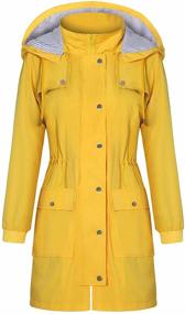 img 3 attached to Bloggerlove Women's Raincoat: Stylish Waterproof Windbreaker for Outdoor Adventures in All Sizes!