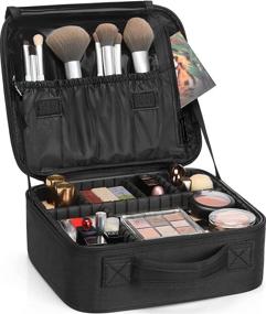 img 4 attached to Portable 🎒 Adjustable Professional Cosmetic Organizer