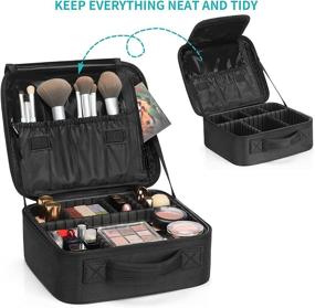 img 3 attached to Portable 🎒 Adjustable Professional Cosmetic Organizer