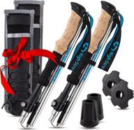 🏔️ foldable hiking & trekking poles: lightweight collapsible walking sticks with accessories – perfect gift for adventurers логотип