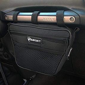 img 1 attached to 🚙 Усилите свой опыт вождения в джипе с сумкой Bartact для пассажира на ручке приборной панели - черный текстиль.