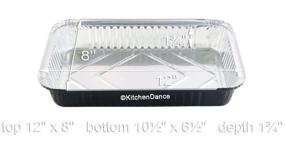 img 2 attached to Кухонные сковородки KitchenDance весом 4 фунта с крышками в виде доски # 52180L, цвет - черный - набор из 25 штук.