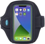 🏃 water resistant sports armband with pocket - fits iphone 12 mini, se 2020, iphone x/xs (otterbox commuter case) - running, exercise (black) logo