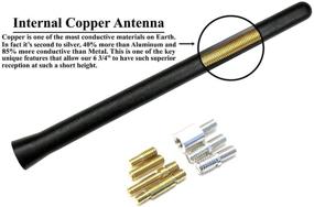 img 2 attached to Enhance Your Chevrolet Silverado or GMC Sierra: iJDMTOY 7-Inch Matte Black Metal Short Radio Antenna Topper Review