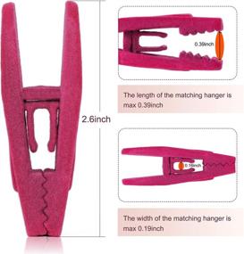 img 3 attached to 🌹 ODILCO Rose Velvet Hanger Clips: Premium 26pc Pants Velvet Clips for Thin Hangers