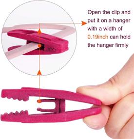 img 2 attached to 🌹 ODILCO Rose Velvet Hanger Clips: Premium 26pc Pants Velvet Clips for Thin Hangers