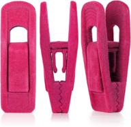 🌹 odilco rose velvet hanger clips: premium 26pc pants velvet clips for thin hangers логотип