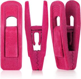 img 4 attached to 🌹 ODILCO Rose Velvet Hanger Clips: Premium 26pc Pants Velvet Clips for Thin Hangers