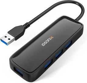 img 4 attached to 💻 iDsonix Ultra-Slim 4-Port USB 3.0 Hub - High-Speed Data Transfer USB-A Hub for Laptop, MacBook, Mac Pro, iMac, Surface Pro, XPS, PC - Compatible with Flash Drive, Mobile HDD, SSD, Keyboard, Mouse, and More