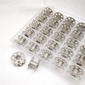 img 4 attached to 🧵 HONEYSEW Metal Bobbins with Clear Box for Bernina (25pcs) – High-Quality Replacement Bobbins