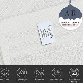 img 3 attached to 🧽 AR LINENS Wash Cloth Set: Pack of 12 Soft and Highly Absorbent Fingertip Towels in Brick Design - 100% Natural Ring Spun Cotton, Quick Dry and Reusable