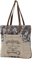 👜 myra bags old key vintage upcycled canvas tote bag s-0738 logo