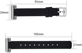 img 1 attached to Seltureone Fabric Compatible Fitbit Black