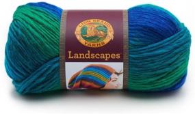 img 2 attached to 🧶 Lion Brand Landscapes 6 Pack Lagoon: Vibrant Yarn Set for Stunning Knitting and Crochet Projects